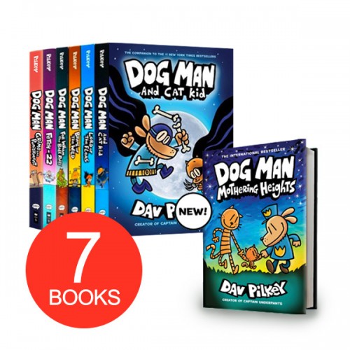 ★다이어리 증정★[도그맨] Dog Man #04-10 코믹스 세트 (Hardcover, 7종, 풀컬러)(CD없음)