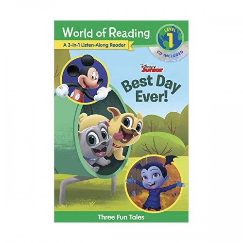 [ĺ:B] World of Reading Level 1 : 3-in-1 Listen-Along Reader : Disney Jr.'s Best Day Ever!  (Paperback & CD, 3 պ)