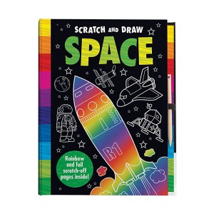 [특가] Scratch and Draw Space - Scratch Art Activity Book (Hardcover, 영국판)