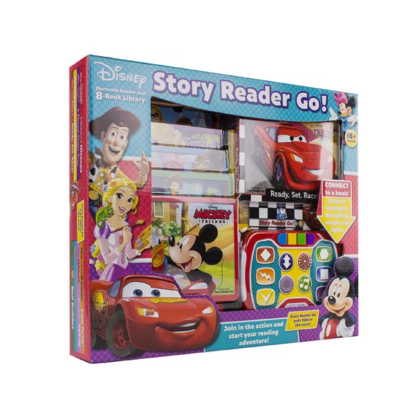 Disney - Story Reader Go! Electronic Reader and 8-Book Library (Sound Book)