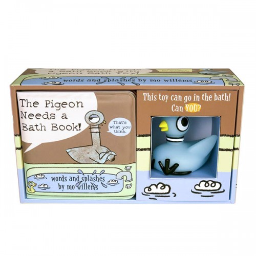 The Pigeon Needs a Bath Book with Pigeon Bath Toy! (Bath Book)
