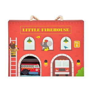 Petit Collage Wind Up Toy Playset : Little Firehouse 
