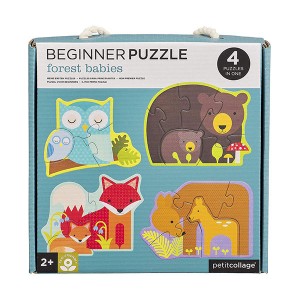 Petit Collage Beginner Puzzle for Kids : Forest Babies
