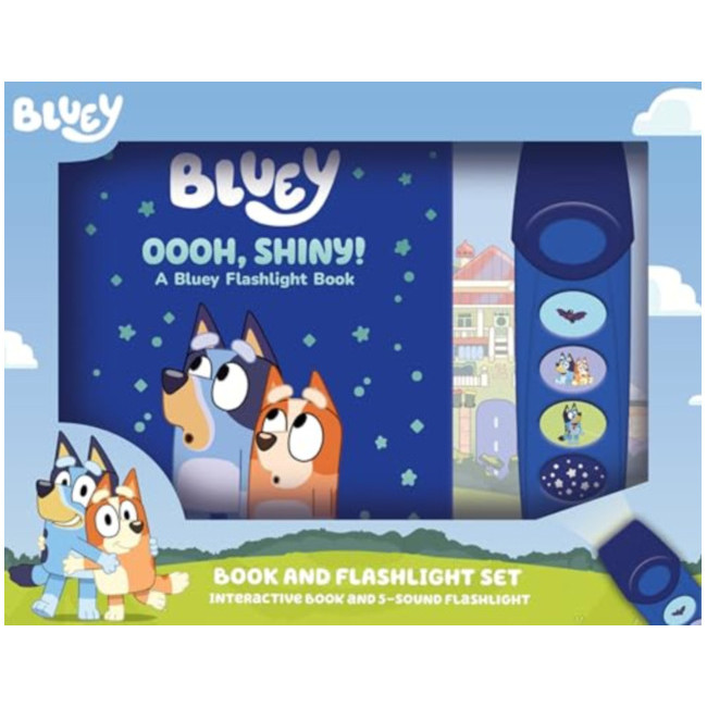 Bluey: Oooh, Shiny! Book and 5-Sound Flashlight Set