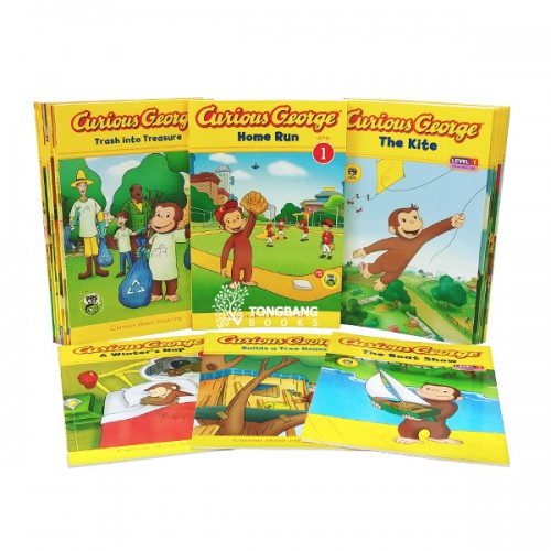 ▣Wellness Life▣ [Curious George Early Reader] Curious George 리더스북 18종 세트 (Paperback) (CD 미포함)