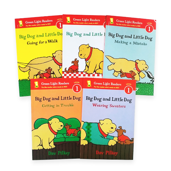 Green Light Readers 1 : Dav Pilkey 작가 Big Dog and Little Dog 시리즈 리더스 5종 세트 (Paperback)