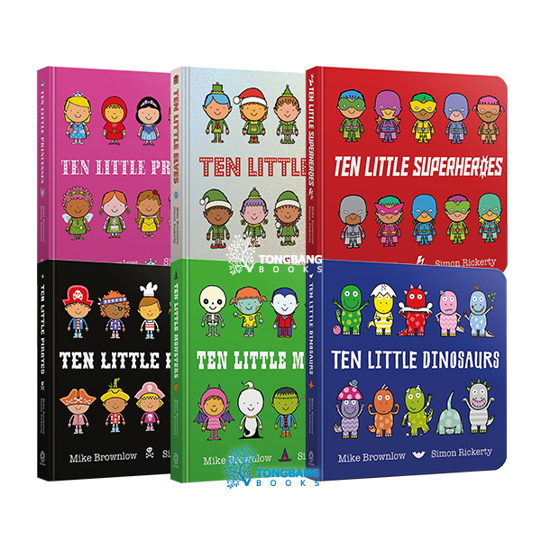 Ten Little 시리즈 보드북 6종 세트 (Board Book)