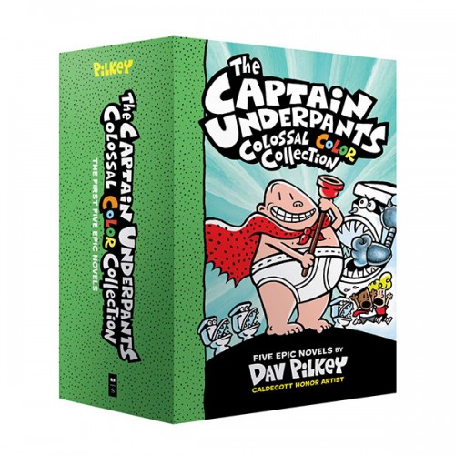 (÷) Captain Underpants Colossal Color Collection : #01-5 ϵĿ Boxed Set