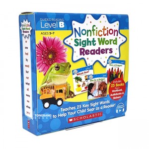 Nonfiction Sight Word Readers Level B (25 Books + Work book)(Story Plus QR)