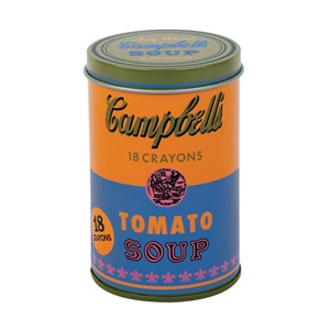 Mudpuppy Andy Warhol Soup Can Crayons, Orange