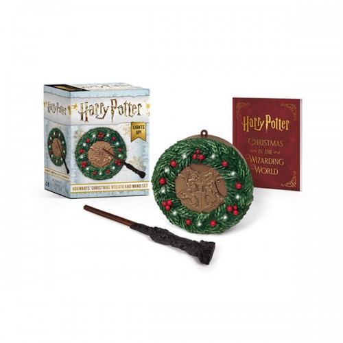 Harry Potter : Hogwarts Christmas Wreath and Wand Set : Lights Up!