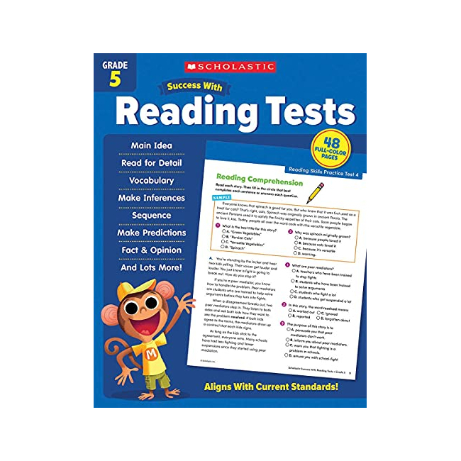 Scholastic Success With Reading Tests Grade 5 Workbook (Paperback, ̱)