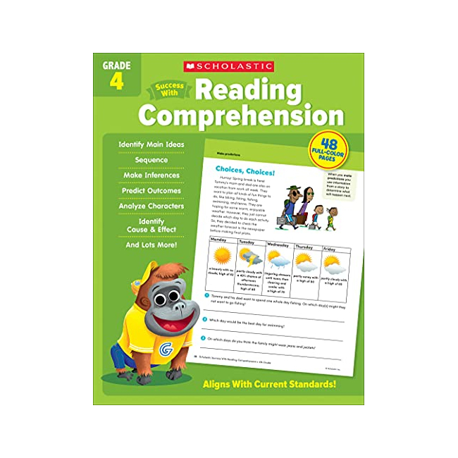Scholastic Success With Reading Comprehension Grade 4 Workbook (Paperback, ̱)