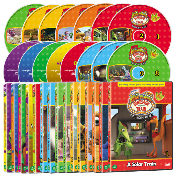 [★할인+사은품][DVD] 다이노소어 트레인 1+2집 15종세트 공룡을 좋아하는 아이들을 위한 영어 학습 DVD!!
