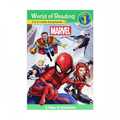 [ĺ:B] World of Reading Level 1 : A 3-in-1 Listen-Along Reader : Marvel : 3 Tales of Adventure (Paperback & CD)