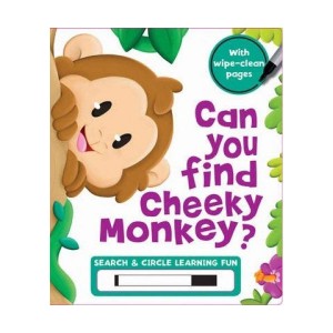 [특가]Search & Seek Wipe Clean : Find the Monkey (Board book, 영국판)