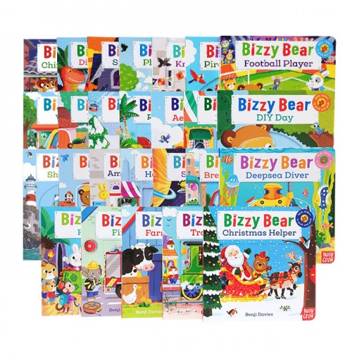 [특가세트] Bizzy Bear 보드북 26종 세트 (Board Book, 영국판) (QR음원)
