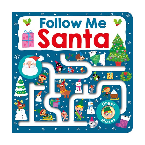 Maze Book :  Follow Me Santa (Board book)