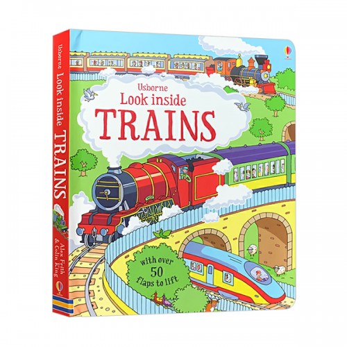 [★탈것]Look Inside : Trains (Board book, 영국판)