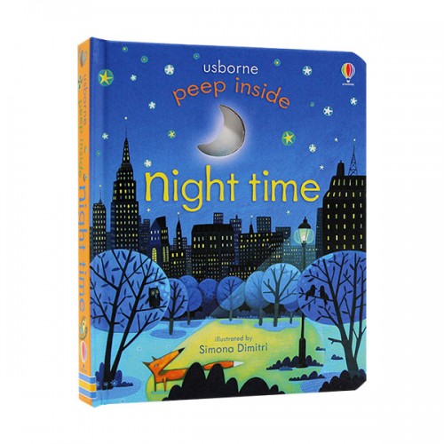 Usborne Peep Inside : Night Time (Board book, 영국판)