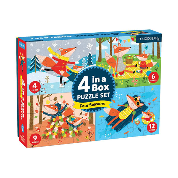Mudpuppy : Four Seasons 4-in-A-Box Puzzles (Puzzle)