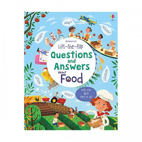 ★어스본★Lift-the-flap Questions and Answers : About Food (Board book, 영국판)