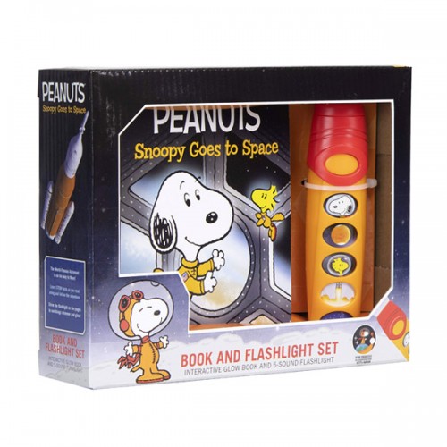 Peanuts - Snoopy Goes to Space Sound Book and Flashlight Set (Sound Board book)