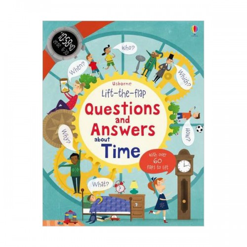 ★어스본★Lift-the-flap Questions and Answers about Time (Board book, 영국판)
