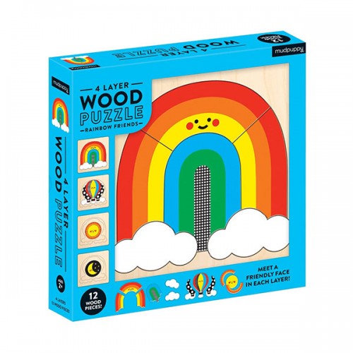 Mudpuppy : Rainbow Friends 4 Layer Wood Puzzle (Puzzle)