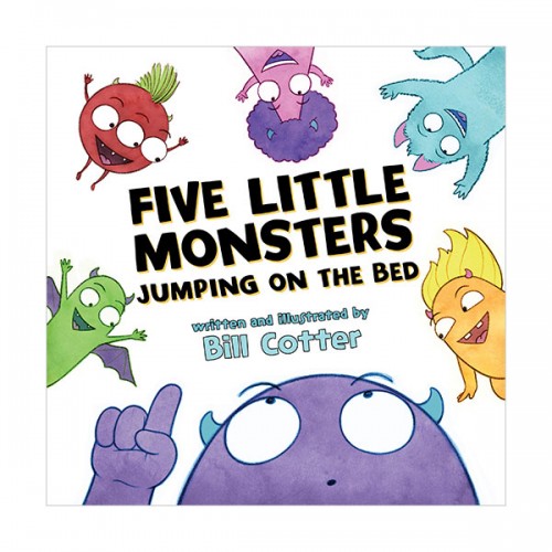 Five Little Monsters Jumping on the Bed (Board book)