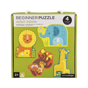 Petit Collage Beginner Puzzle Safari Babies (Puzzle)