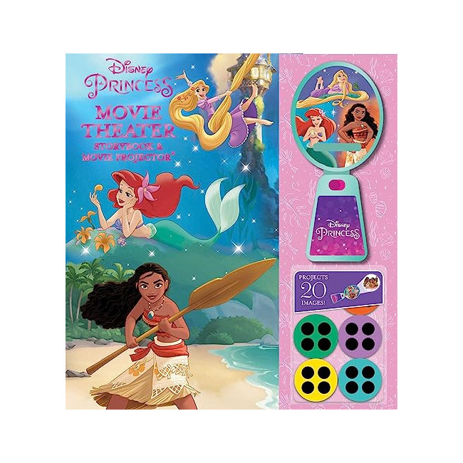 Disney Princess: Moana, Rapunzel, and Ariel Movie Theater Storybook & Movie Projector 