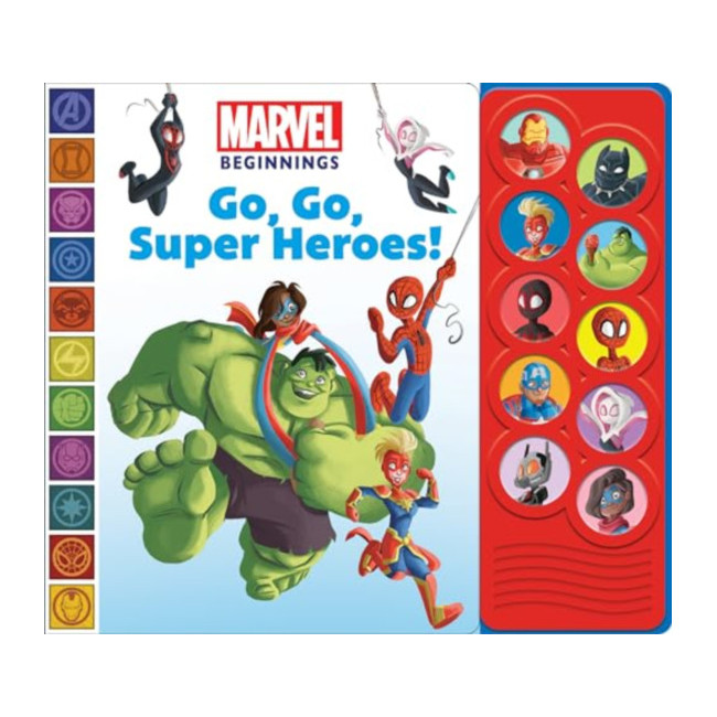Go, Go, Super Heroes!: Sound Book- Marvel Beginnings