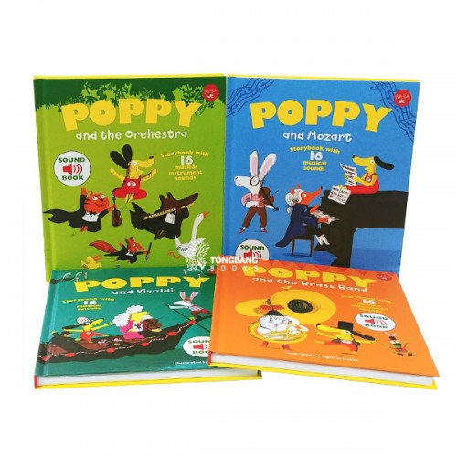 Poppy 클래식음악 사운드북 하드커버 4종 세트 (UK)