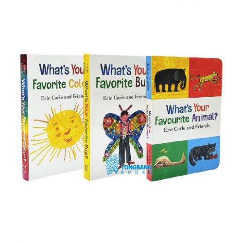 에릭칼 Eric Carle : What's Your Favorite 시리즈 보드북 3종 세트 (Board Book) (CD 미포함)