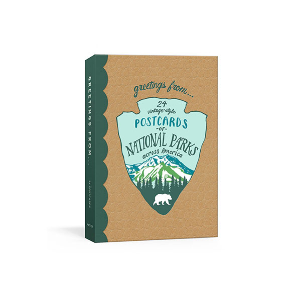 Greetings From : 24 Vintage-Style Postcards of National Parks Across America (Cards)