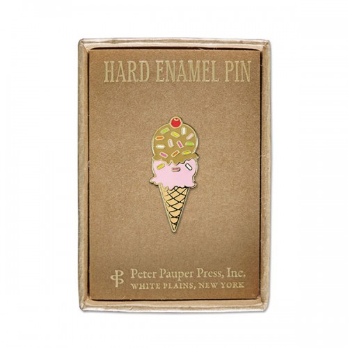Ice Cream Cone - Hard Enamel Pin (Cloisonne Pin)