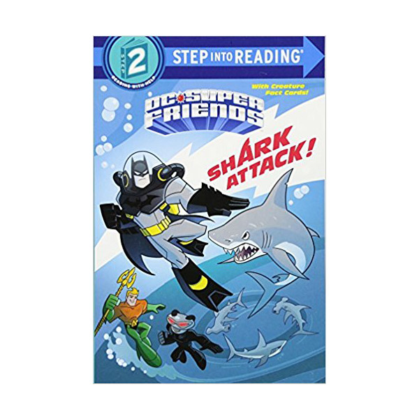 ▣언더더씨▣ Step into Reading 2 : DC Super Friends : Shark Attack! (Paperback)