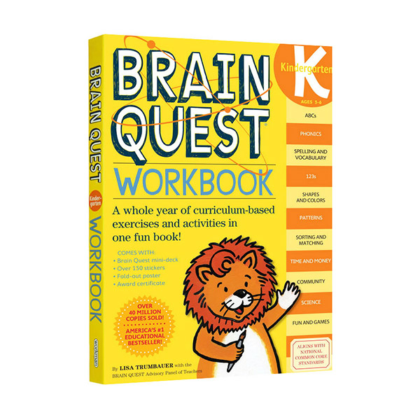 Brain Quest Workbook : Kindergarten, Ages 5-6 (Paperback)