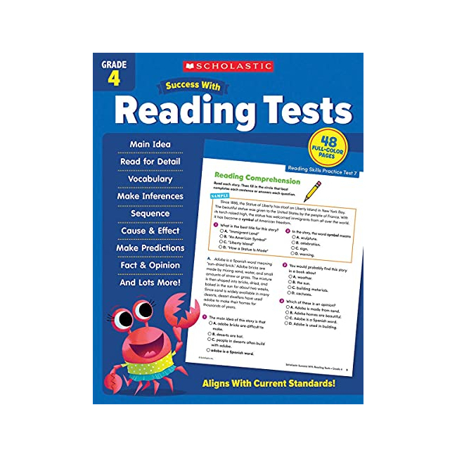 Scholastic Success With Reading Tests Grade 4 Workbook (Paperback, 미국판)