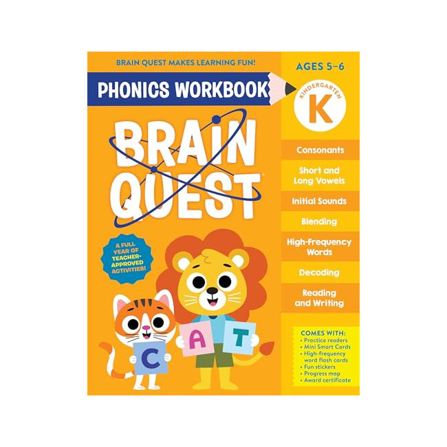 Brain Quest Phonics Workbook: Kindergarten